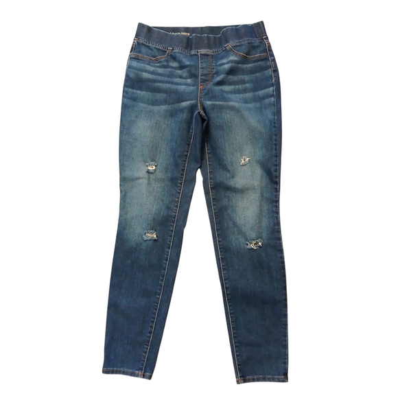 Talbots Denim - Talbots Blue Skinny Jeans with Distressed Details Pull On Size 6